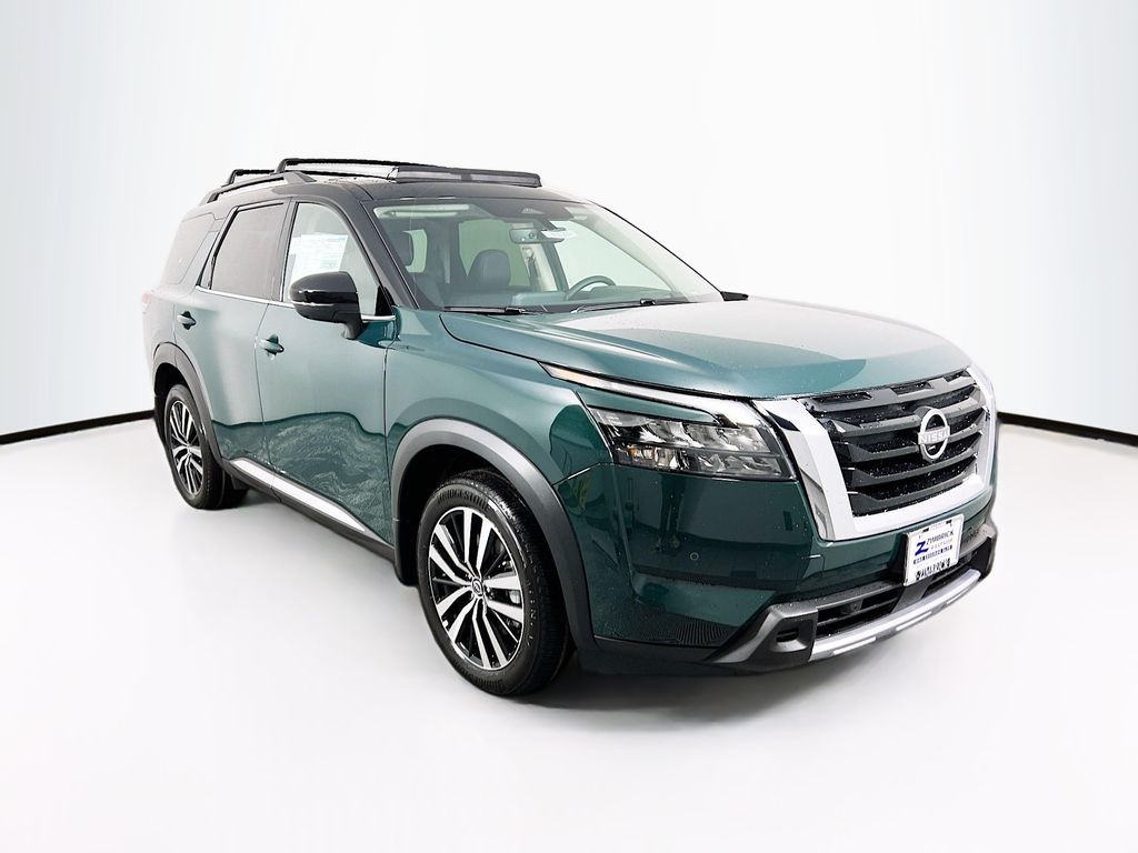 Black (Obsidian Green/Super Blk) 2025 Nissan Pathfinder Platinum 4WD SUV / Crossover All-Wheel Drive 9-Speed Automatic