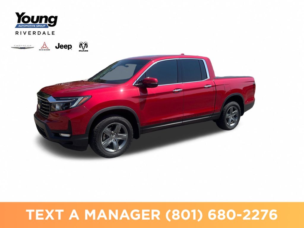 Red 2021 Honda Ridgeline Pickup Truck All-Wheel Drive 9-Speed Automatic