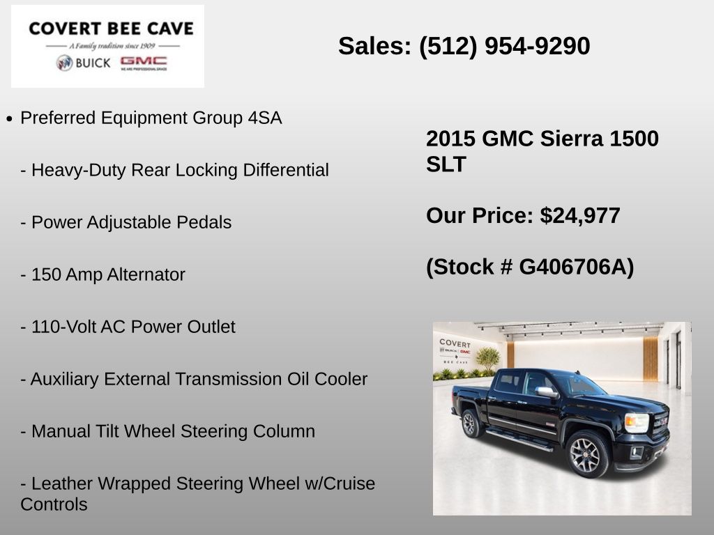 Used 2015 Black GMC SLT image 19