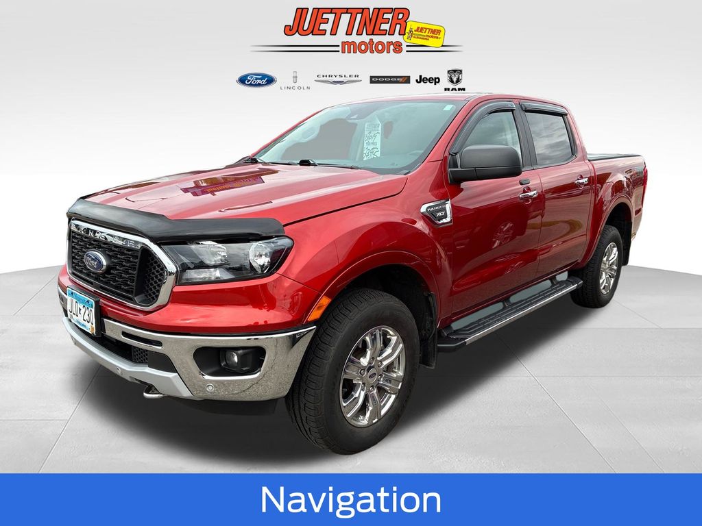 Red 2019 Ford Ranger XLT SuperCrew 4WD Pickup Truck Four-Wheel Drive Automatic