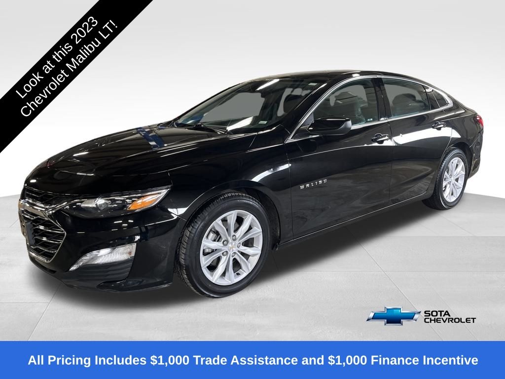 Mosaic Black Metallic 2023 Chevrolet Malibu LT with 1LT FWD Sedan Front-Wheel Drive Continuously Variable Transmission
