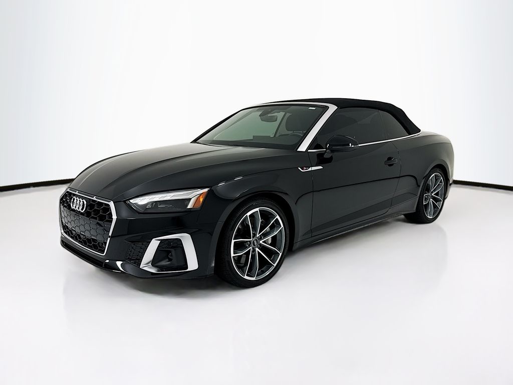 Mythos Black Metallic 2024 Audi A5 quattro Premium Plus 45 TFSI Convertible AWD Convertible All-Wheel Drive 7-Speed Automatic