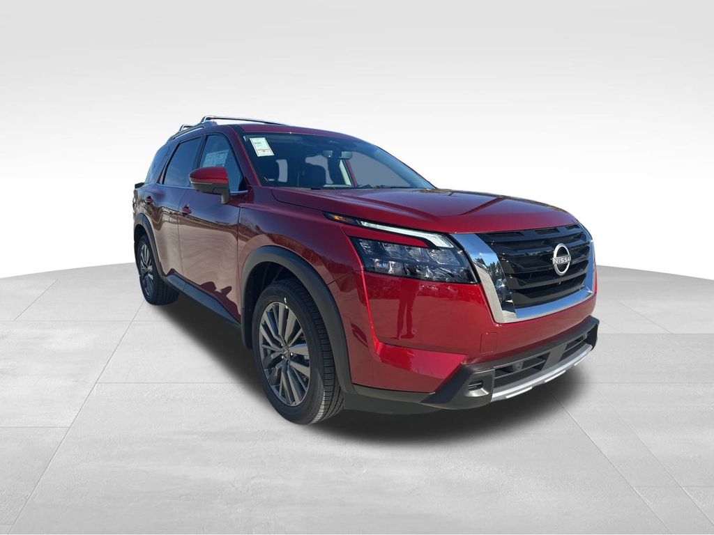 2025 Scarlet Ember Tintcoat Nissan Pathfinder SL FWD SUV