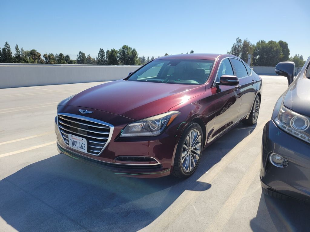 Pamplona Red 2017 Genesis G80 Sedan Rear-Wheel Drive 8-Speed Automatic