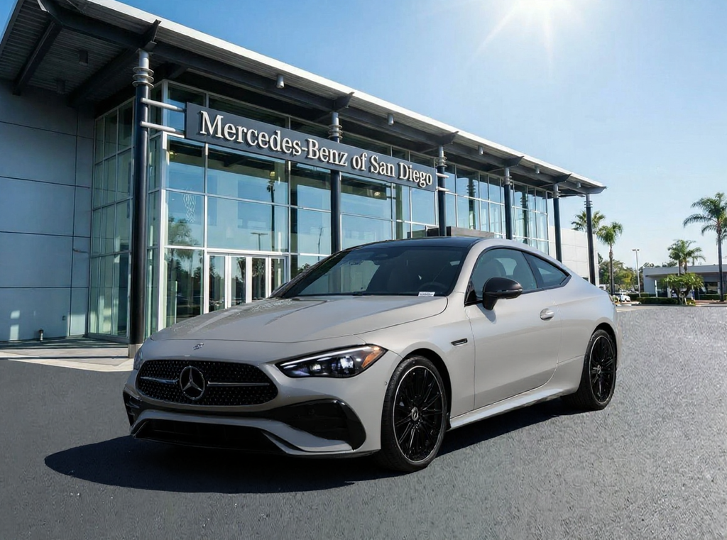 Gray (MANUFAKTUR Alpine Grey Mt) 2026 Mercedes-Benz CLE Coupe All-Wheel Drive 9-Speed Automatic