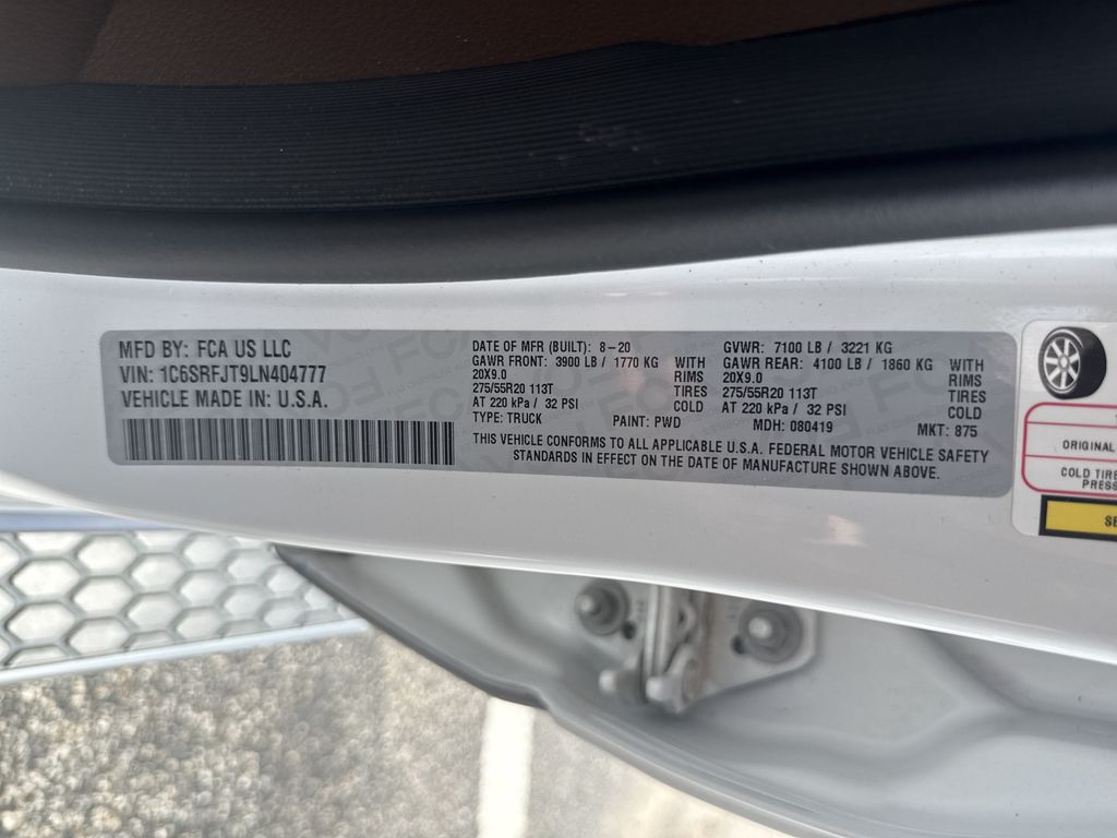 2020 Ram 1500 Laramie White at Emmons Autoplex