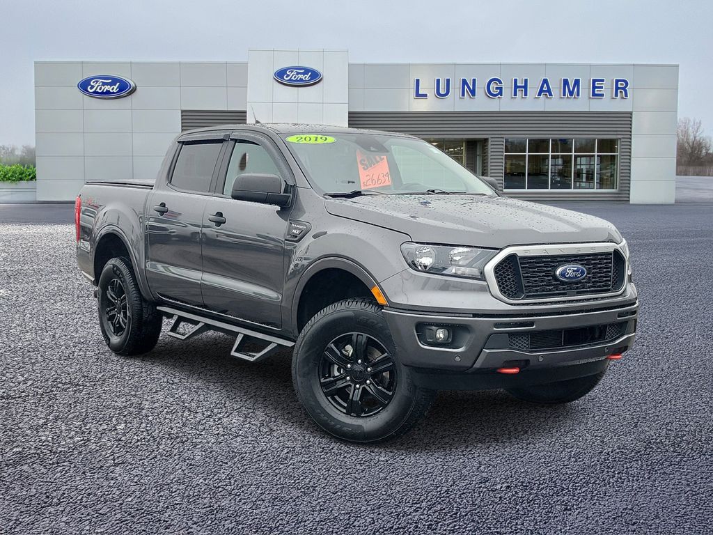Gray (Magnetic Metallic) 2019 Ford Ranger XLT SuperCrew 4WD Pickup Truck Four-Wheel Drive Automatic