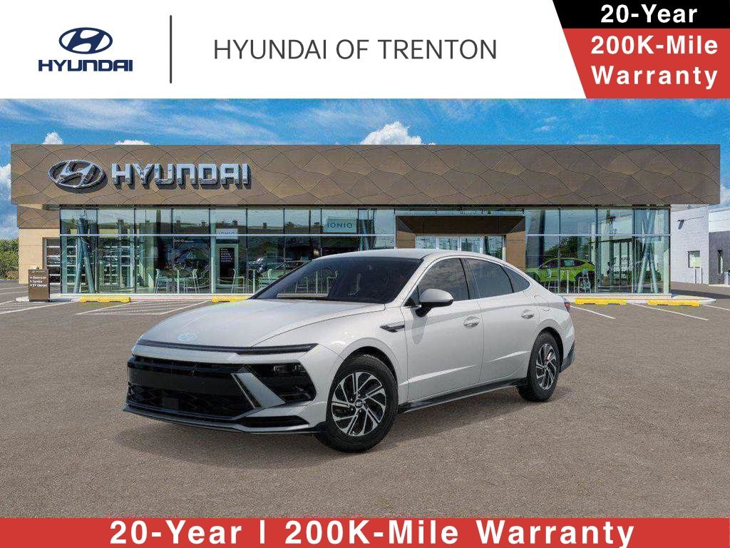 Serenity White 2026 Hyundai Sonata Hybrid Sedan Front-Wheel Drive 6-Speed Automatic