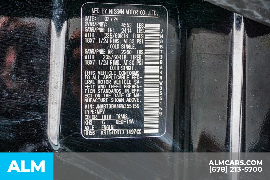 Used 2024 Black Nissan SV image 56