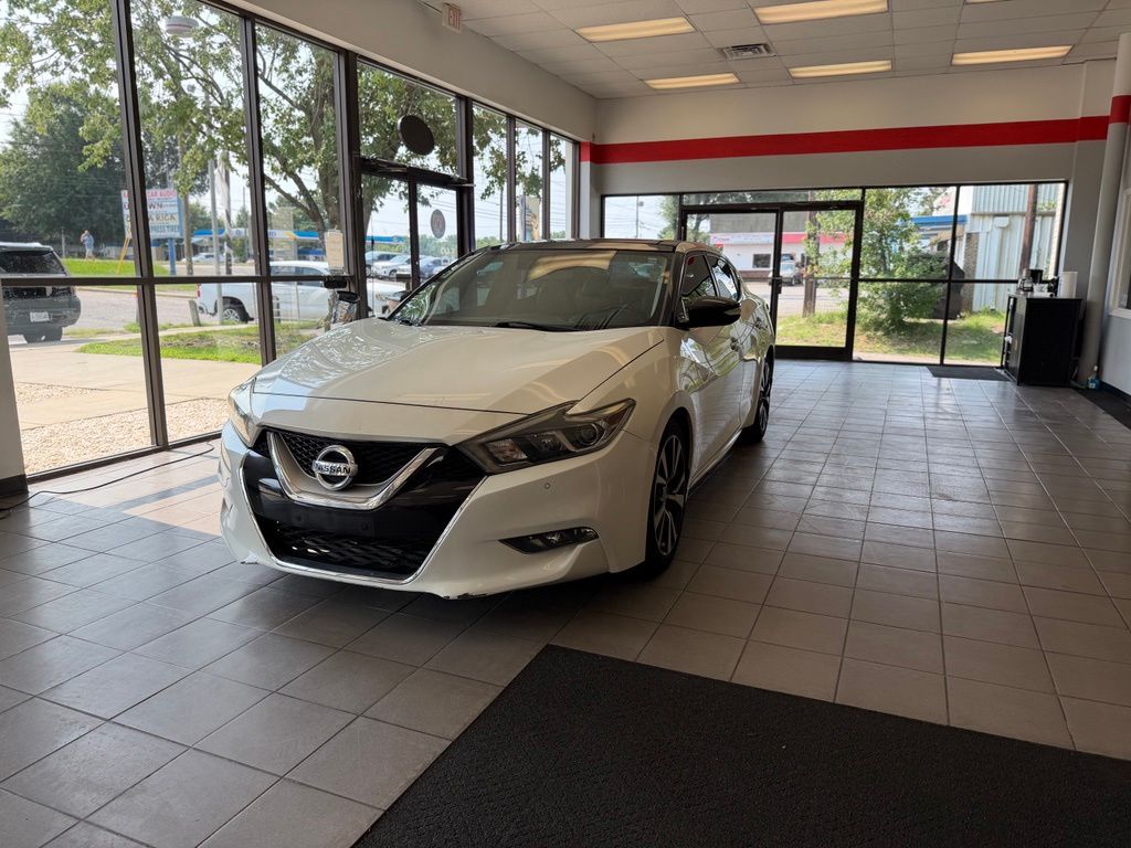 Pearl White 2016 Nissan Maxima Sedan Front-Wheel Drive Continuously Variable Transmission