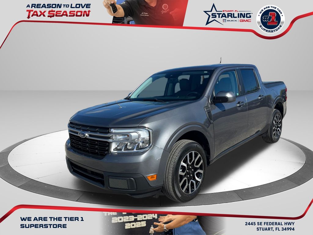 Carbonized Gray Metallic 2023 Ford Maverick Lariat SuperCrew AWD Pickup Truck All-Wheel Drive 8-Speed Automatic