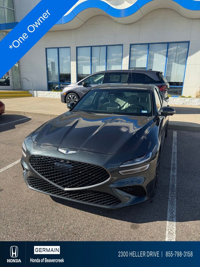 Black / Forest Green 2022 Genesis G70 3.3T RWD Sedan Rear-Wheel Drive 8-Speed Automatic