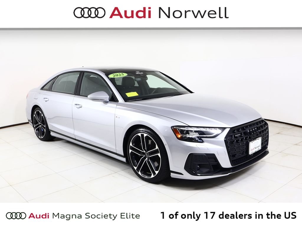 Florett Silver Metallic 2025 Audi A8 Sedan All-Wheel Drive 8-Speed Automatic