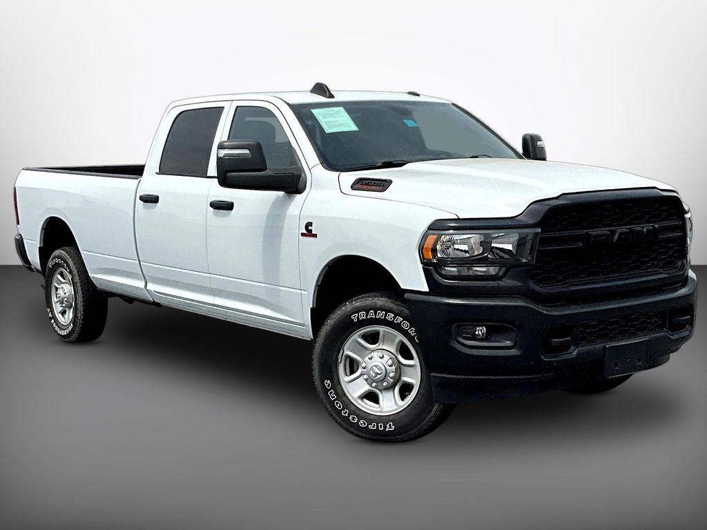 Bright White Clearcoat 2023 RAM 3500 Tradesman Crew Cab LB 4WD Pickup Truck Four-Wheel Drive 6-Speed Automatic