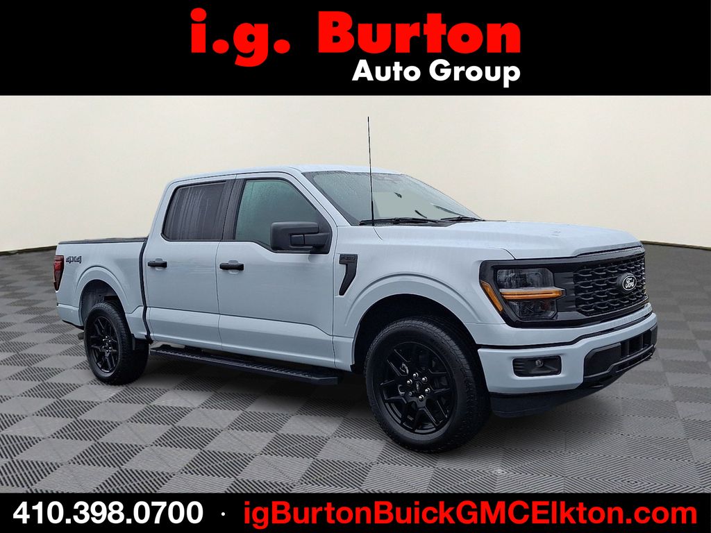 White Metallic 2025 Ford F-150 STX SuperCrew 4WD Pickup Truck Four-Wheel Drive Automatic