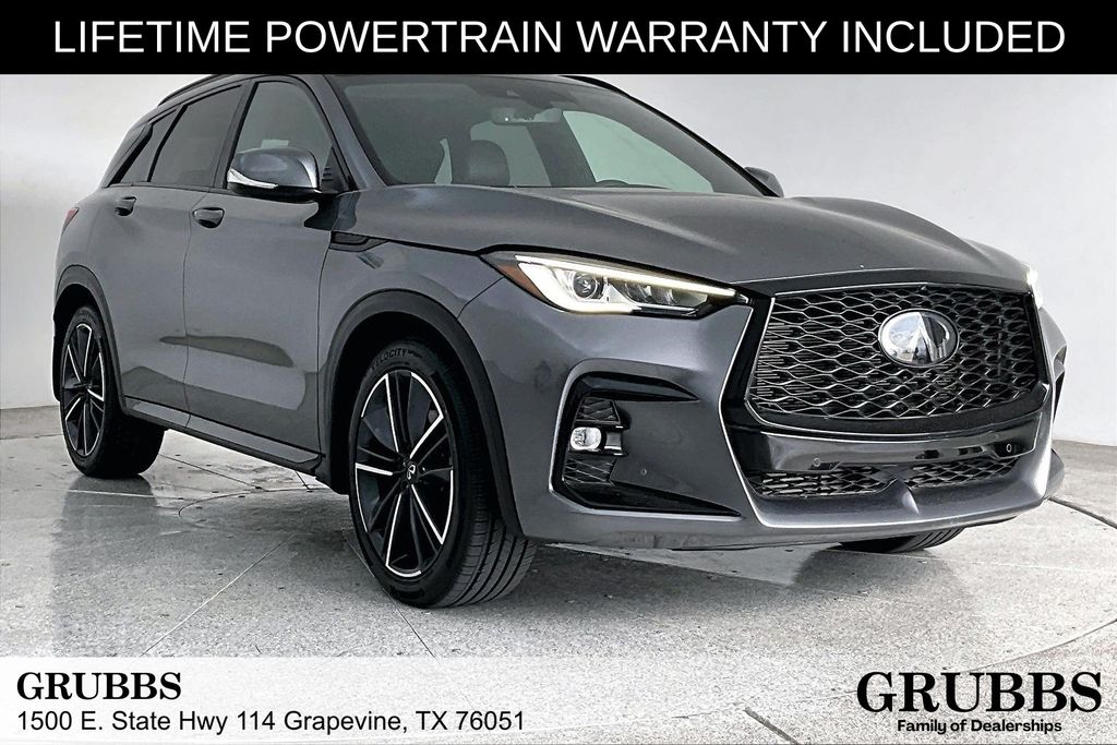 Gray (Graphite Shadow) 2023 INFINITI QX50 Sport FWD SUV / Crossover Front-Wheel Drive Continuously Variable Transmission