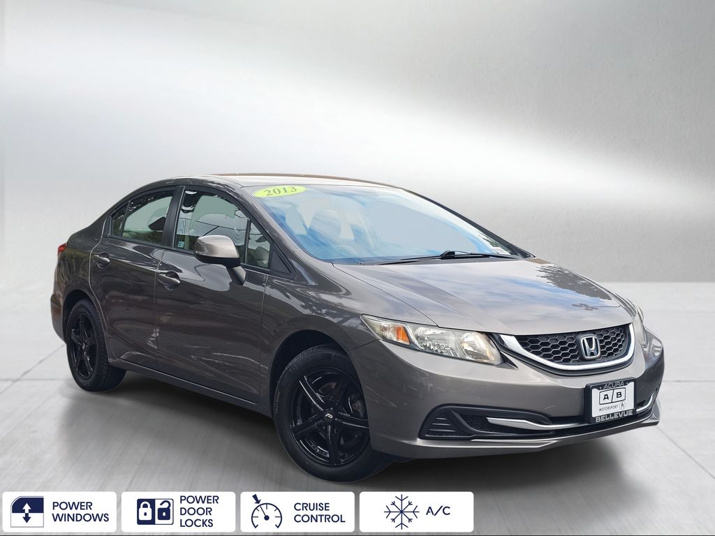 Urban Titanium Metallic 2013 Honda Civic Sedan Front-Wheel Drive 5-Speed Automatic