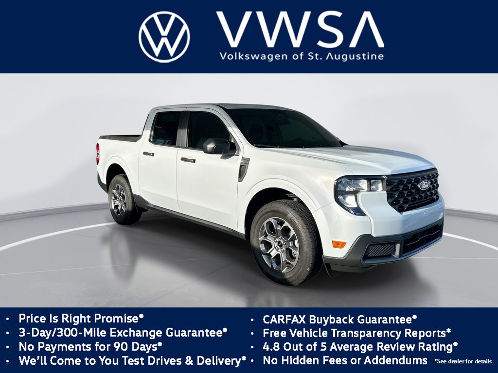 Space White Metallic 2025 Ford Maverick XLT SuperCrew AWD Pickup Truck All-Wheel Drive 8-Speed Automatic