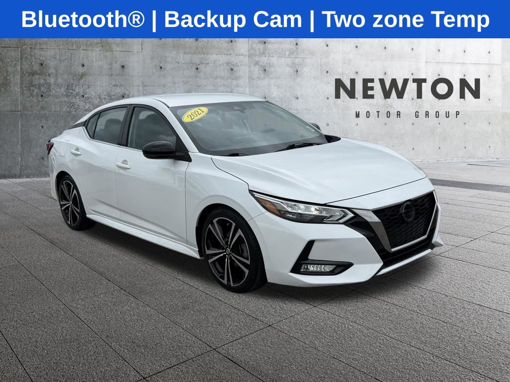 Aspen White 2021 Nissan Sentra Sedan Front-Wheel Drive Continuously Variable Transmission