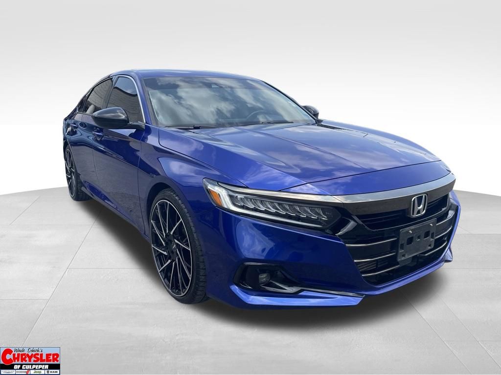Blue 2022 Honda Accord Sedan Front-Wheel Drive Continuously Variable Transmission