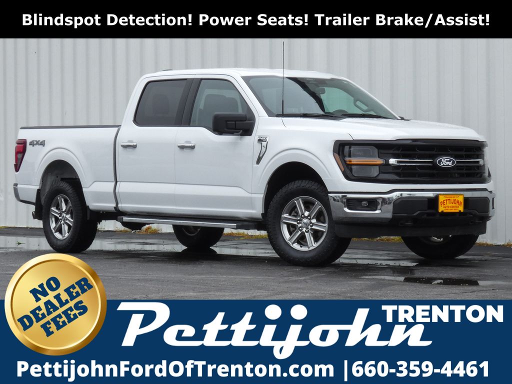 White 2024 Ford F-150 XLT SuperCrew 4WD Pickup Truck Four-Wheel Drive Automatic