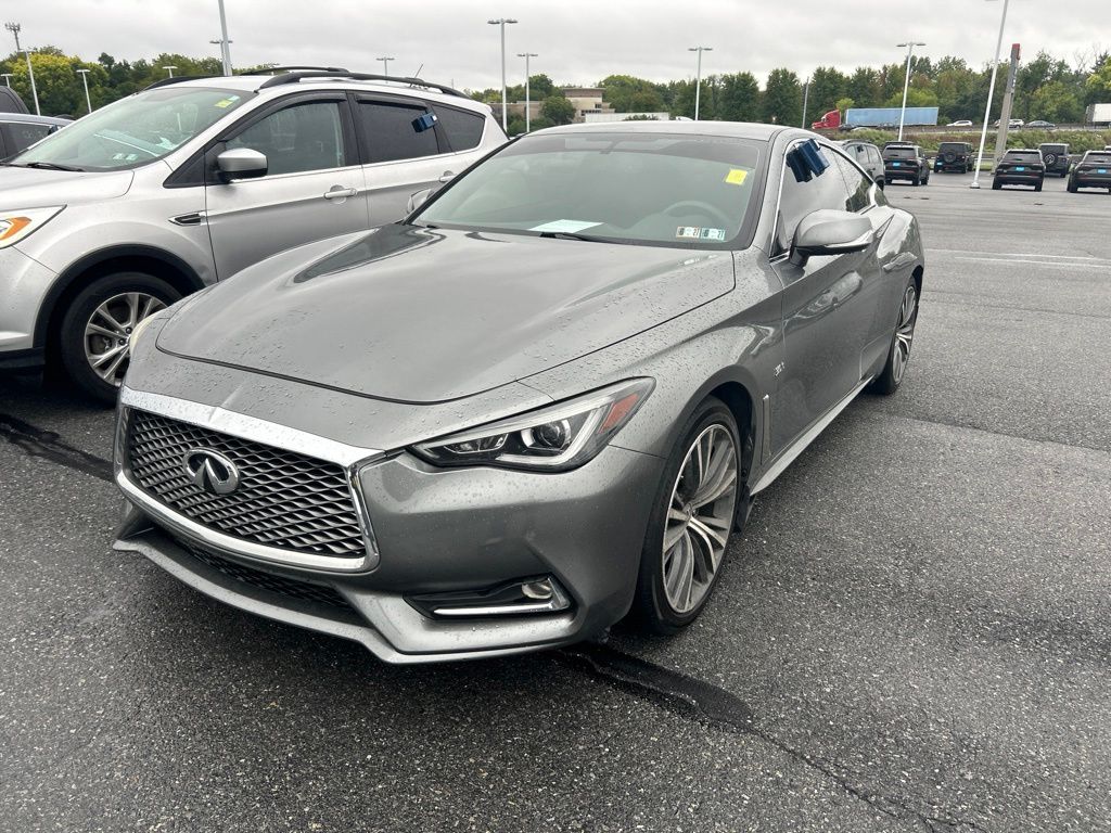 Gray (Graphite Shadow) 2018 INFINITI Q60 Coupe All-Wheel Drive 7-Speed Automatic