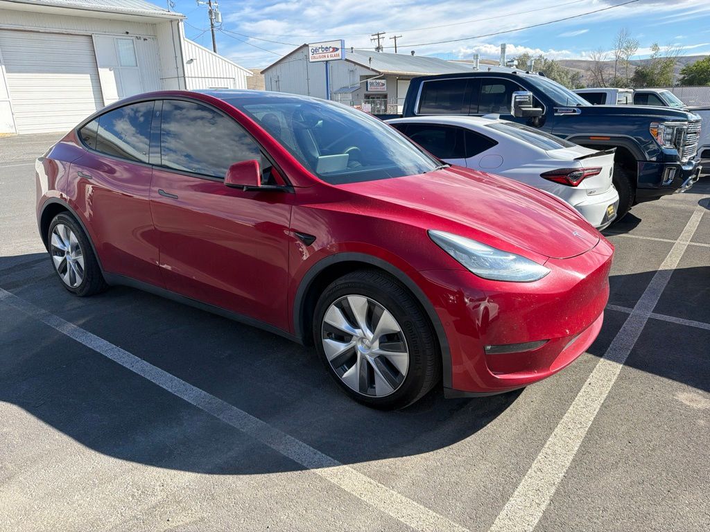 Red Multi-Coat 2021 Tesla Model Y SUV / Crossover All-Wheel Drive 1-Speed Automatic