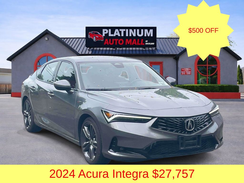 Gray 2024 Acura Integra FWD with A-SPEC Package Sedan Front-Wheel Drive Continuously Variable Transmission