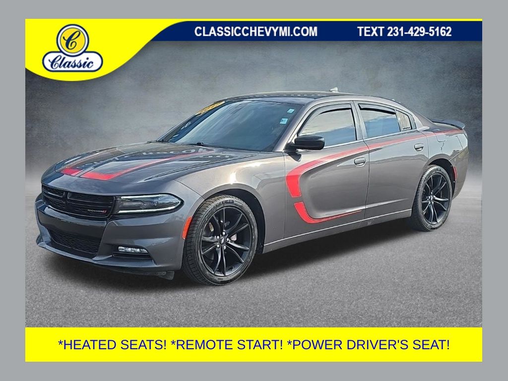 Gray (Granite Crystal Metallic Clearcoat) 2017 Dodge Charger SXT RWD Sedan Rear-Wheel Drive 8-Speed Automatic