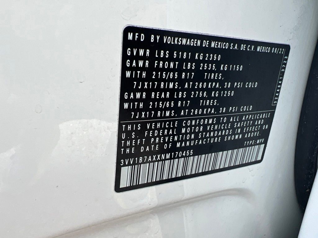 Used 2022 White Volkswagen 2.0T S image 27
