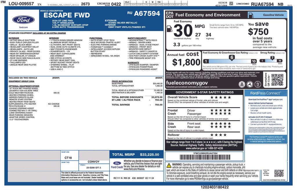 Used 2024 Ford Escape SUV