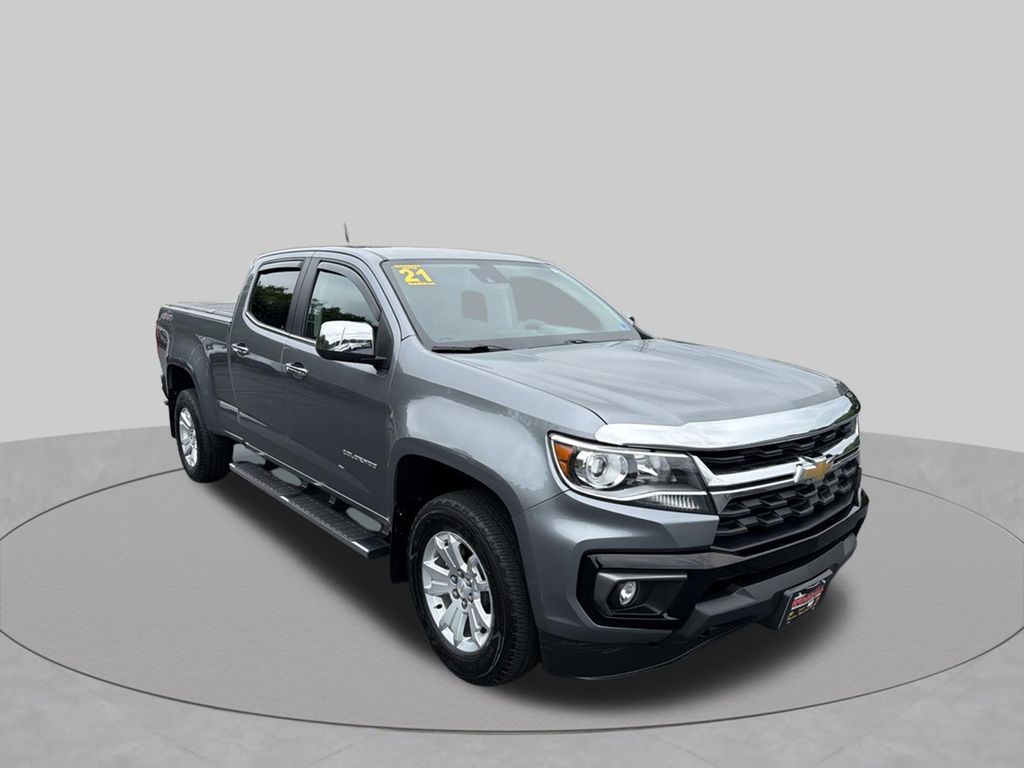 Gray (Satin Steel Metallic) 2021 Chevrolet Colorado Pickup Truck Four-Wheel Drive 8-Speed Automatic
