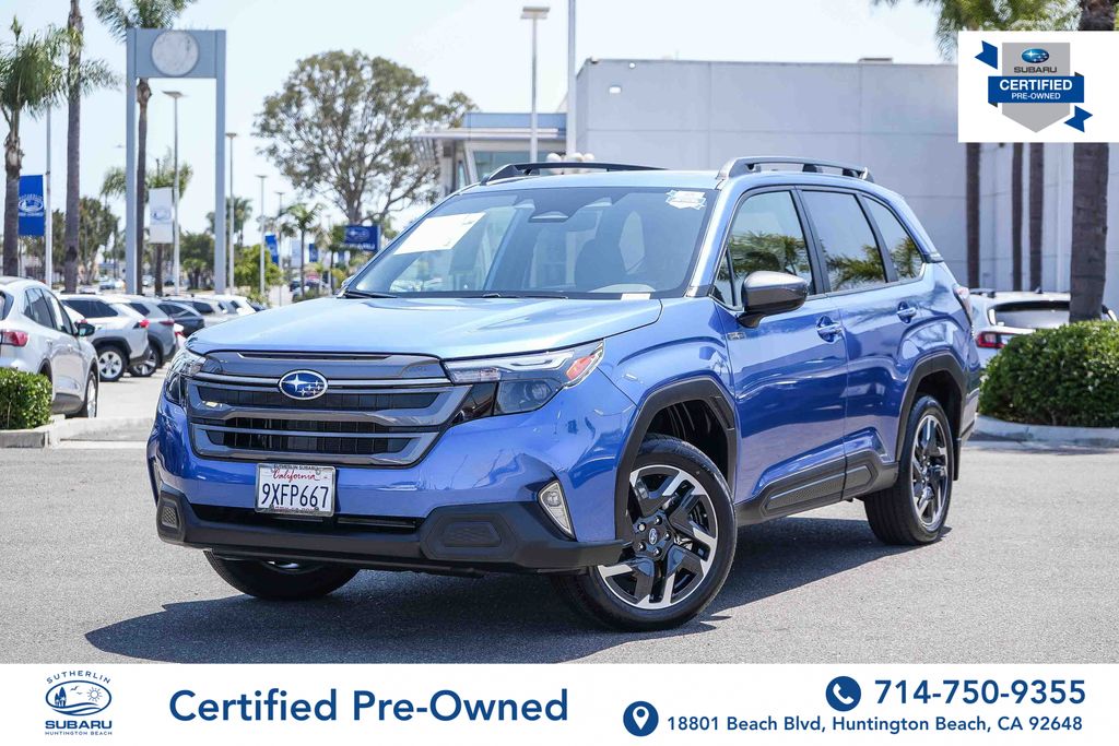 Blue Pearl 2025 Subaru Forester Hybrid Premium AWD SUV / Crossover All-Wheel Drive Continuously Variable Transmission