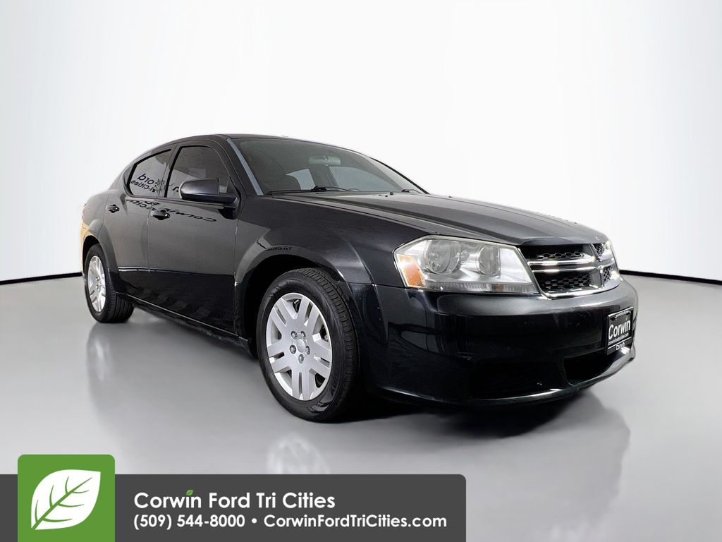 Black 2014 Dodge Avenger Sedan Front-Wheel Drive 4-Speed Automatic