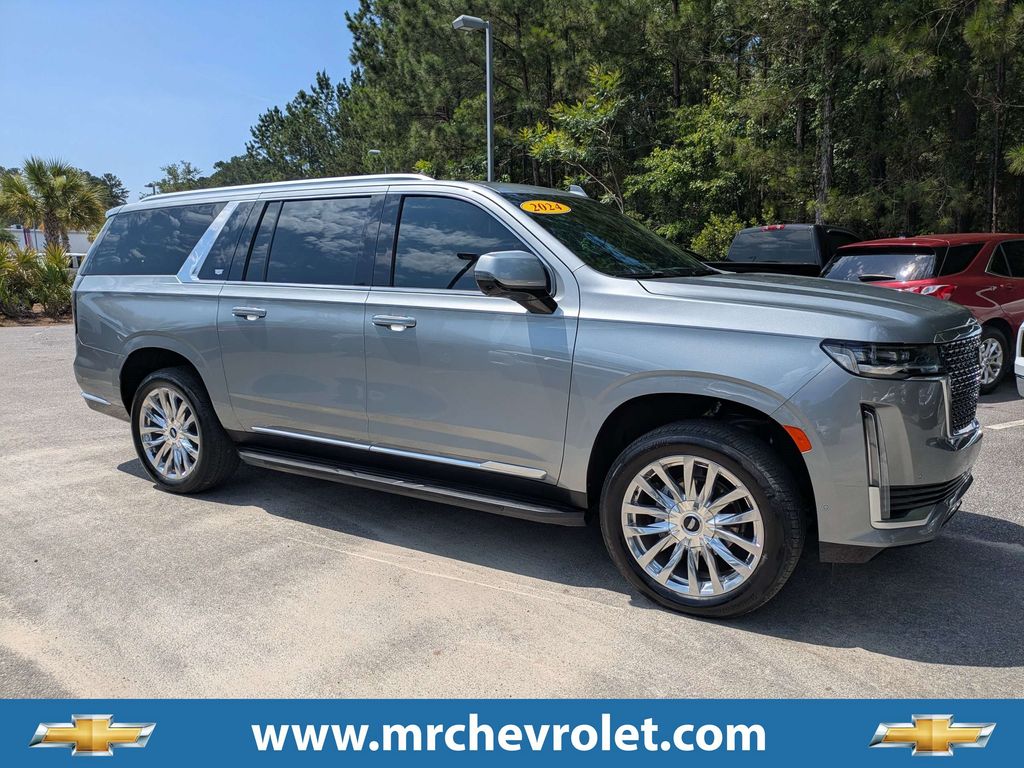 Argent Silver Metallic 2024 Cadillac Escalade ESV SUV / Crossover Four-Wheel Drive Automatic