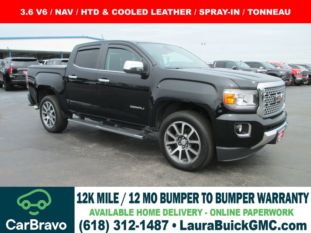 Onyx Black 2020 GMC Canyon Denali Crew Cab 4WD Pickup Truck Four-Wheel Drive 8-Speed Automatic