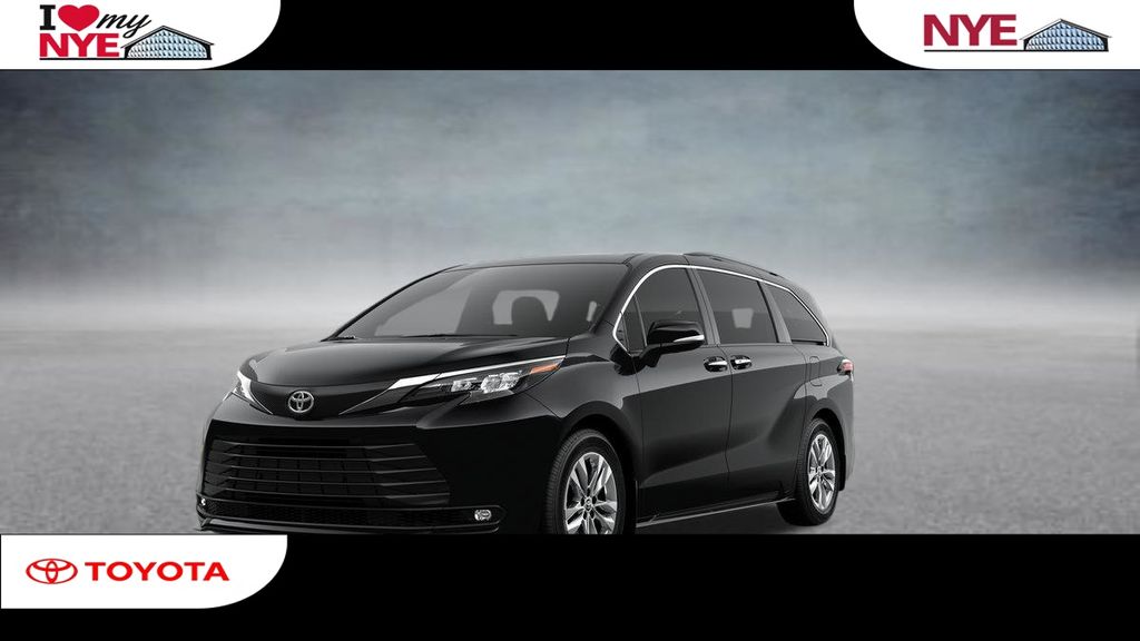 Midnight Black 2026 Toyota Sienna Minivan All-Wheel Drive Continuously Variable Transmission