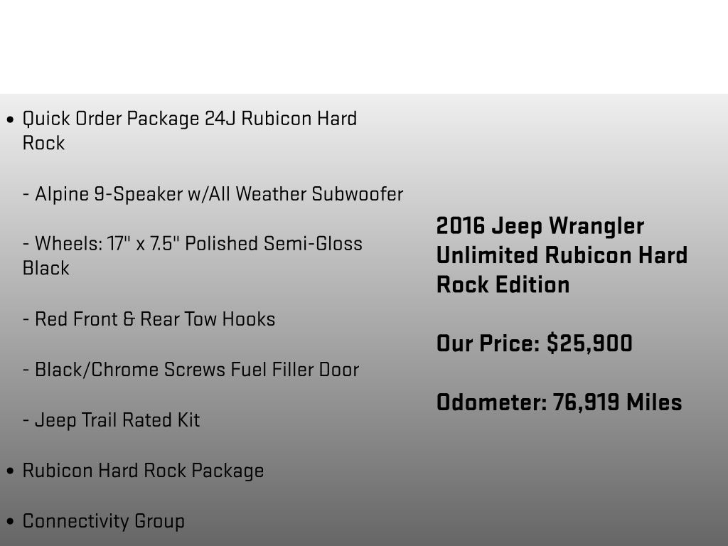 2016 Jeep Wrangler Unlimited Rubicon Gray at Bob Ruth Ford