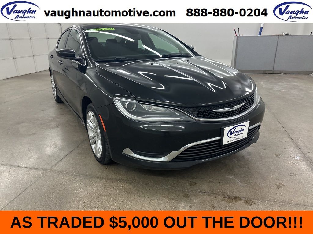 Black Clearcoat 2015 Chrysler 200 Limited Sedan FWD Sedan Front-Wheel Drive 9-Speed Automatic