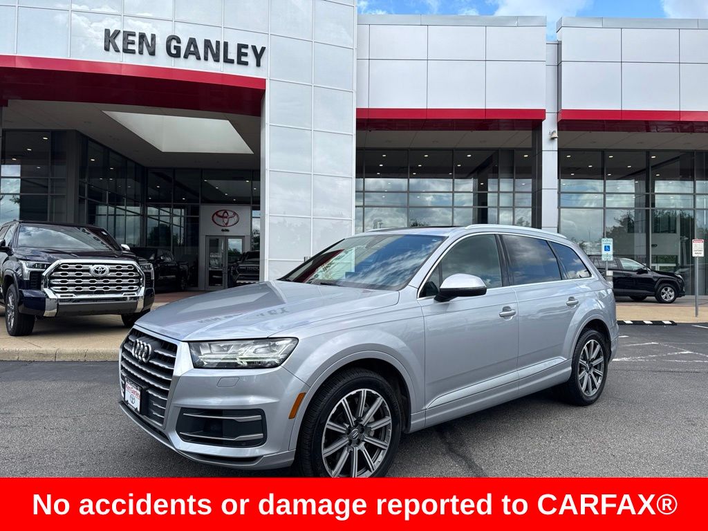 Silver Metallic 2019 Audi Q7 SUV / Crossover All-Wheel Drive 8-Speed Automatic