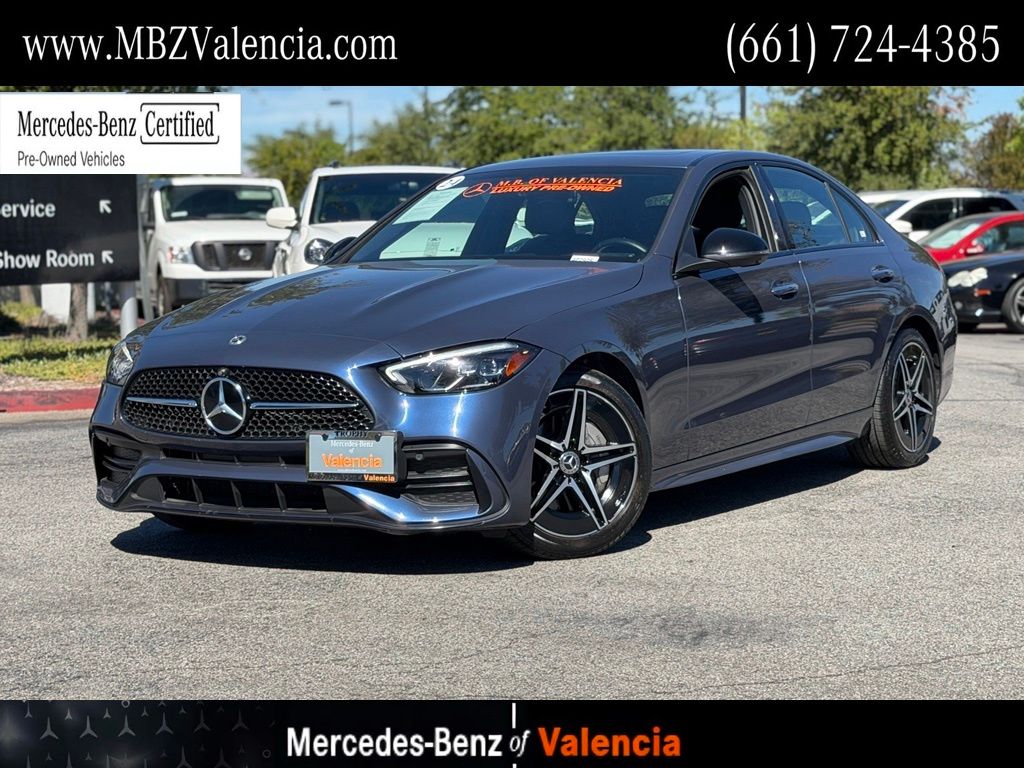 Twilight Blue Metallic 2024 Mercedes-Benz C-Class Sedan Rear-Wheel Drive 9-Speed Automatic