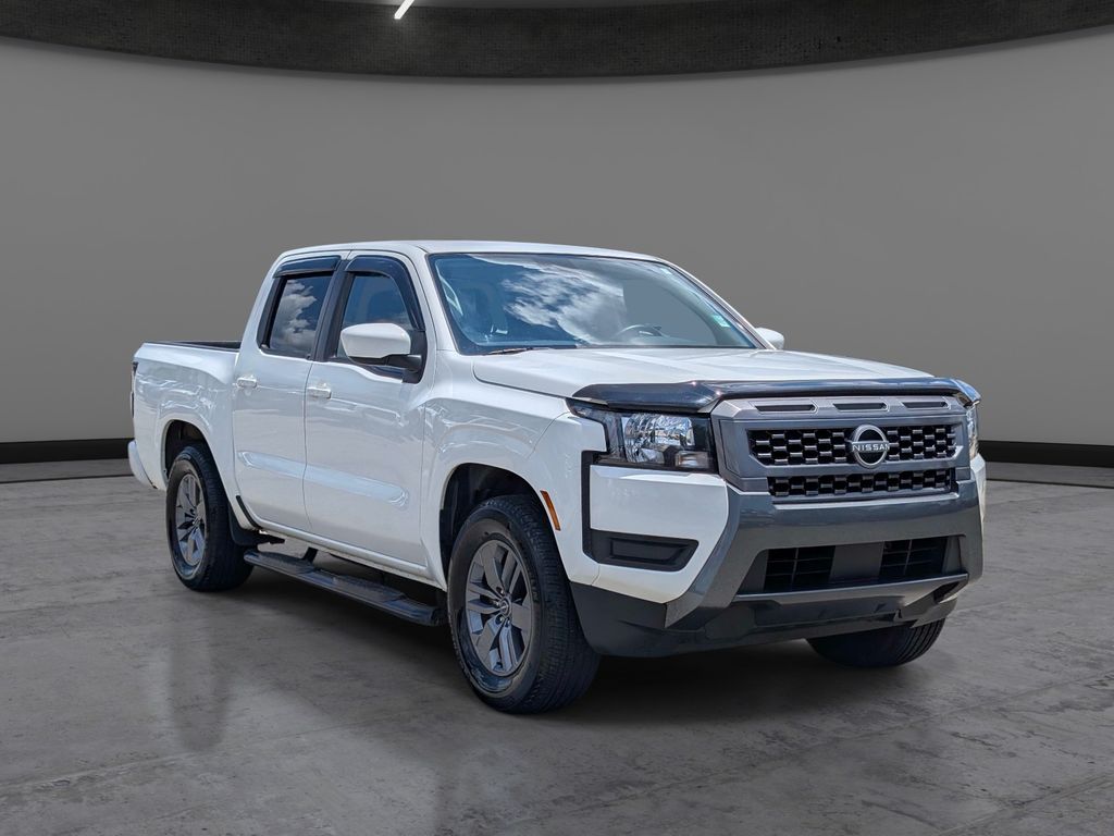Glacier White 2025 Nissan Frontier Pickup Truck 4X2 9-Speed Automatic Overdrive