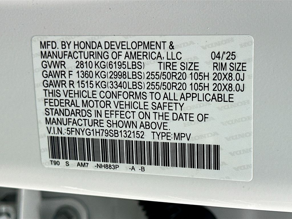 2025 Honda Pilot Touring 24