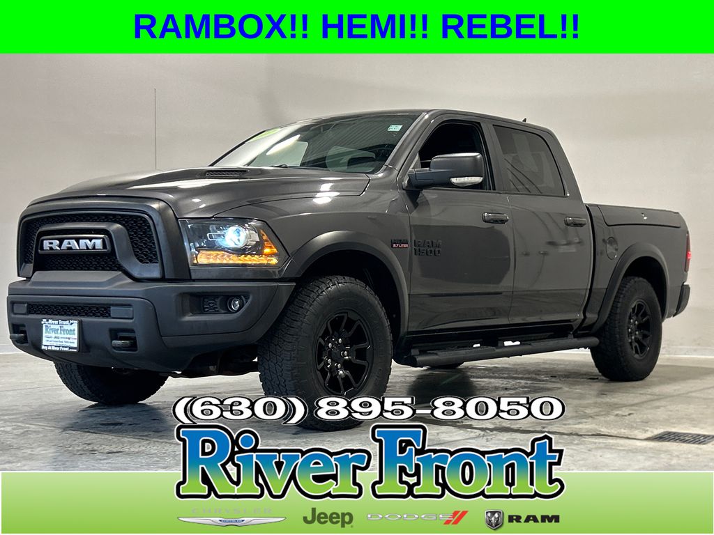 Gray (Granite Crystal Metallic Clearcoat) 2017 RAM 1500 Pickup Truck Four-Wheel Drive 8-Speed Automatic