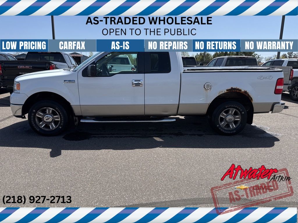 White 2007 Ford F-150 XLT SuperCab Short Bed 4WD Pickup Truck Four-Wheel Drive 4-Speed Automatic Overdrive