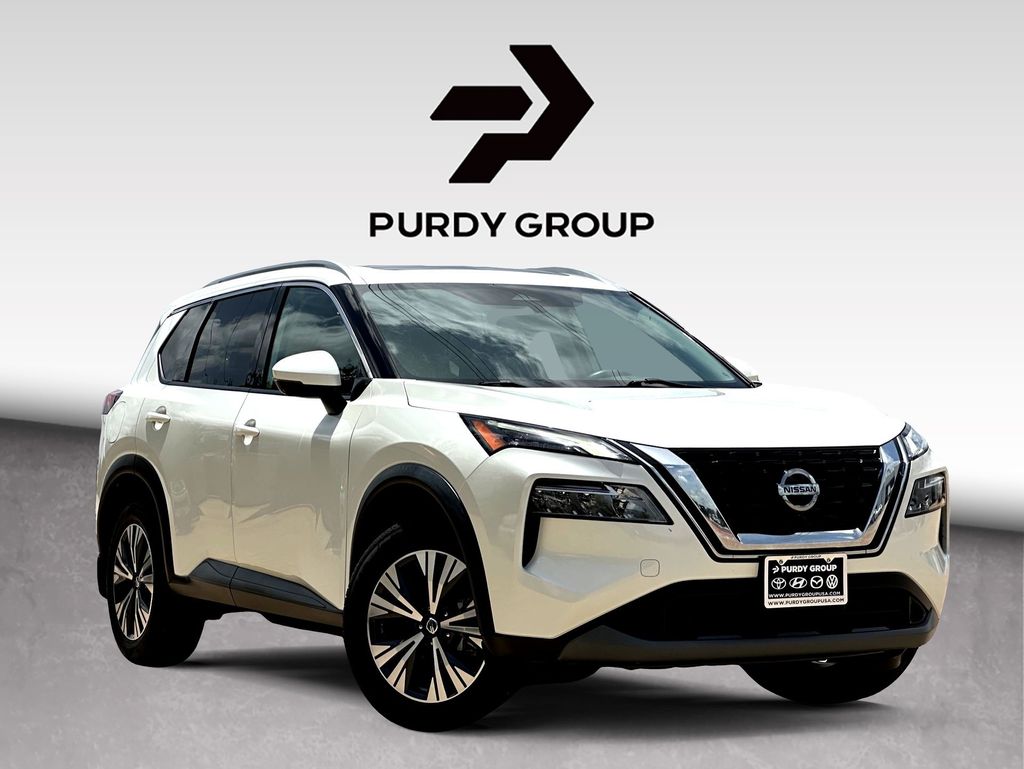 Pearl White 2021 Nissan Rogue SUV / Crossover Front-Wheel Drive Continuously Variable Transmission