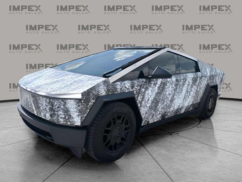 Gray (Stainless Steel) 2024 Tesla Cybertruck Pickup Truck All-Wheel Drive 1-Speed Automatic