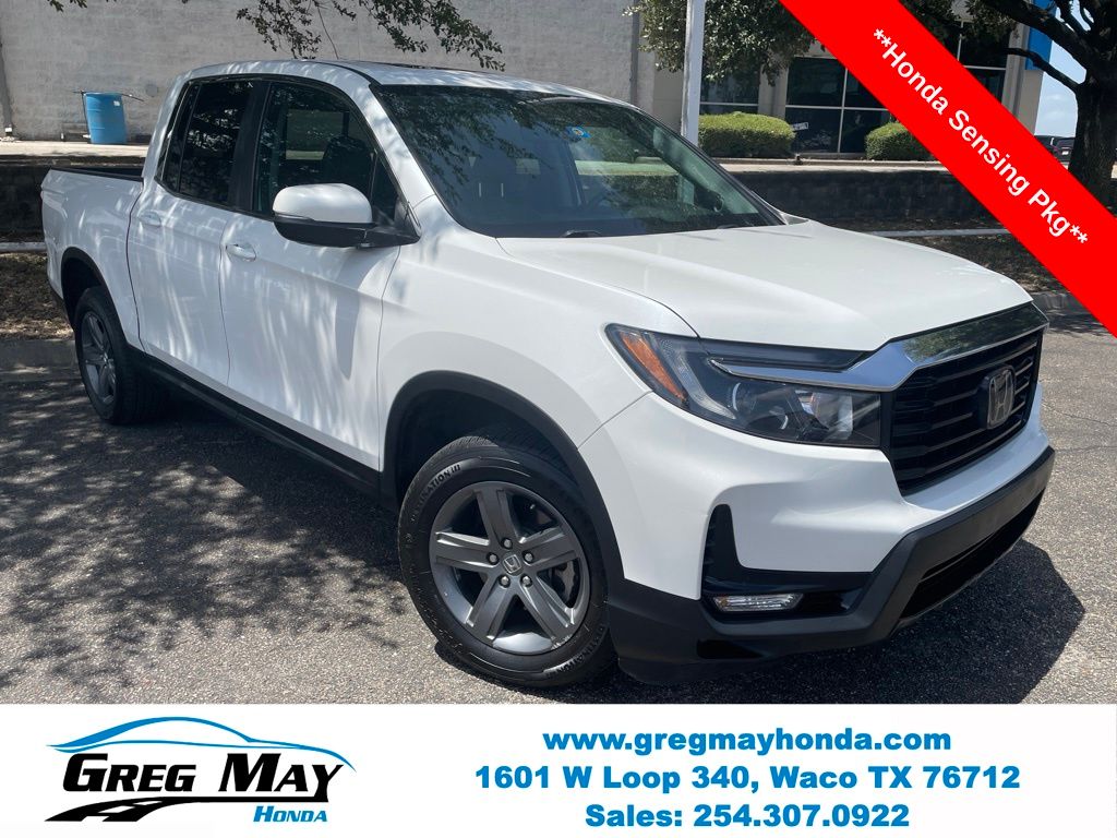 Platinum White Pearl 2021 Honda Ridgeline Pickup Truck All-Wheel Drive 9-Speed Automatic