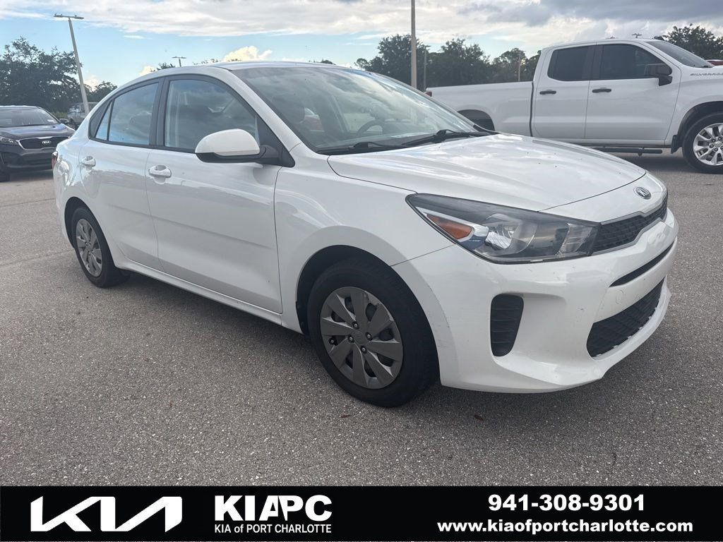 Clear White 2020 Kia Rio LX FWD Sedan Front-Wheel Drive Continuously Variable Transmission