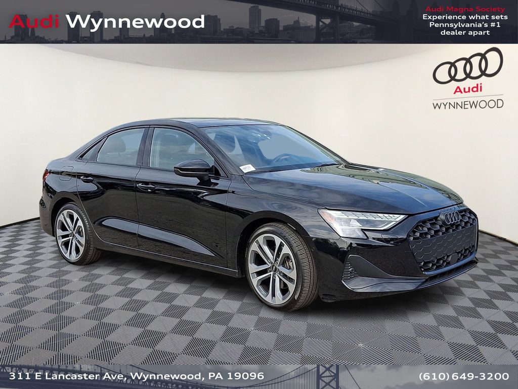 Black Metallic 2025 Audi A3 quattro Premium Plus 40 TFSI Sedan All-Wheel Drive 7-Speed Automatic